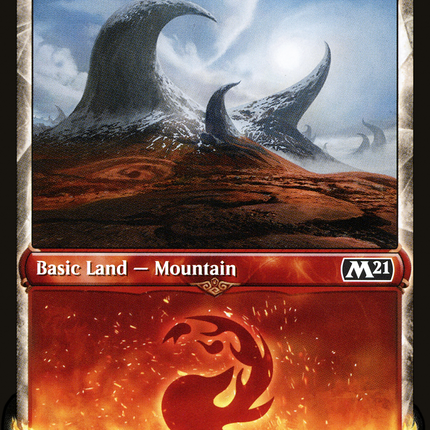 Mountain (M21-312) - Core Set 2021: (Showcase) Foil