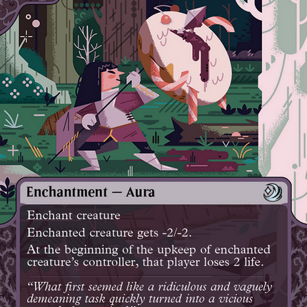 Stab Wound (WOT-036) - Wilds of Eldraine: Enchanting Tales: (Showcase) (Borderless) Foil