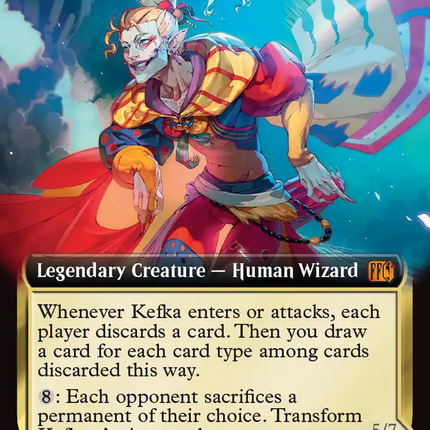 Kefka, Court Mage // Kefka, Ruler of Ruin (FIN-496) - FINAL FANTASY: (Extended Art) Foil
