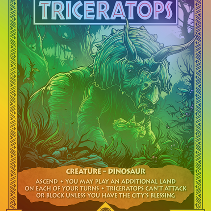 Wayward Swordtooth (SLD-1392) - Secret Lair Drop / Triceratops (Borderless) Foil