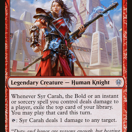 Syr Carah, the Bold (ELD-145) - Throne of Eldraine
