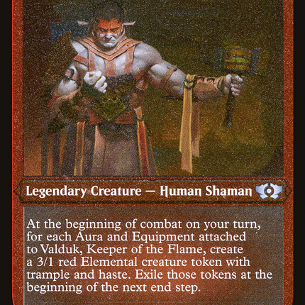 Valduk, Keeper of the Flame (Foil Etched) (MUL-089) - Multiverse Legends Foil