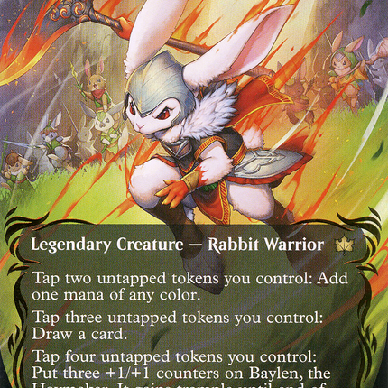 Baylen, the Haymaker (BLB-345) - Bloomburrow: (Showcase) (Borderless) Foil