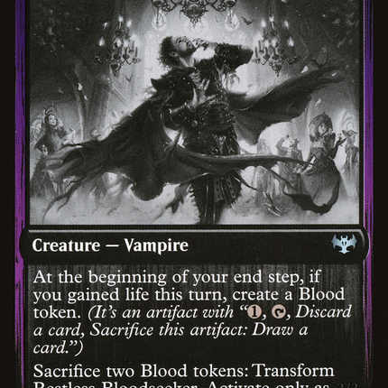Restless Bloodseeker // Bloodsoaked Reveler (DBL-395) - Innistrad: Double Feature: (Double Faced Transform)