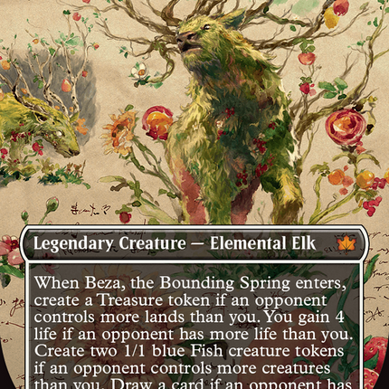 Beza, the Bounding Spring (BLB-287) - Bloomburrow: (Showcase) (Borderless)