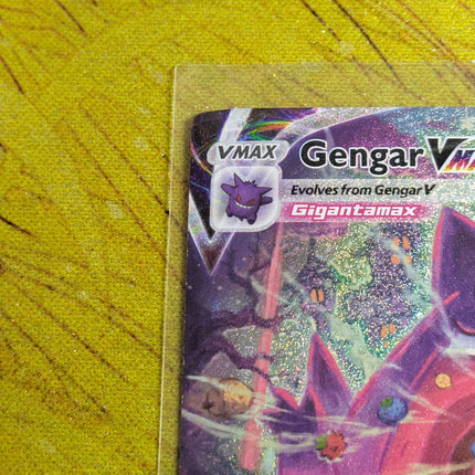 Gengar VMAX (Unique- Miscut Corner) (Alternate Art Secret) 271/264  - Holofoil SWSH08 Fusion Strike - Secret Rare