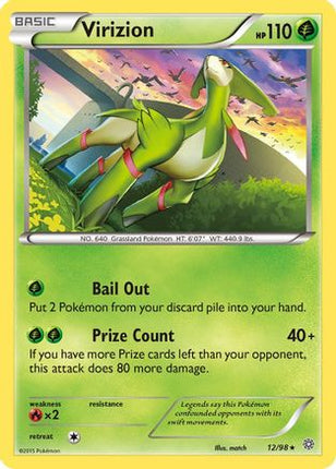 Virizion 012/98  - Holofoil XY  Ancient Origins - Holo Rare