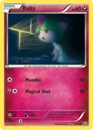 Ralts 052/98  - Reverse Holofoil XY  Ancient Origins - Common