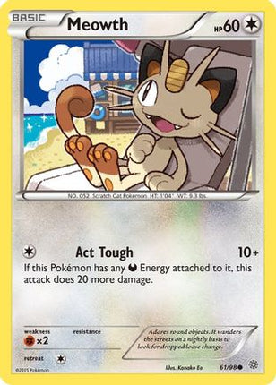 Meowth 061/98  XY  Ancient Origins - Common