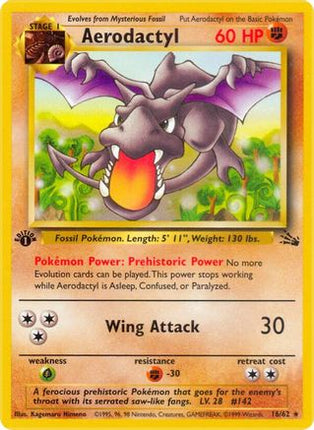 Aerodactyl (16) 016  - 1st Edition Fossil - Rare