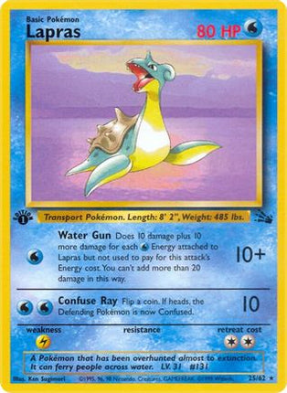 Lapras (25) 025/62  - Unlimited Fossil - Rare