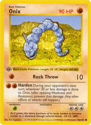 Onix 056/102  - 1st Edition Base Set Shadowless - Common