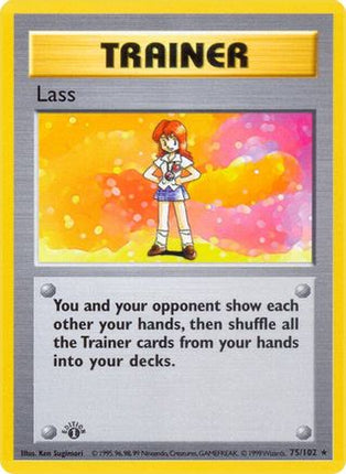 Lass 075/102  - 1st Edition Base Set Shadowless - Rare