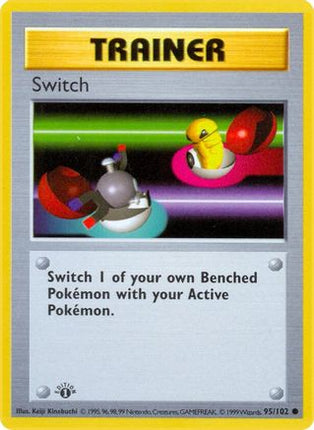 Switch 095/102  - 1st Edition Base Set Shadowless - Common