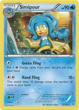 Simipour 042/162  - Reverse Holofoil XY  BREAKthrough - Rare