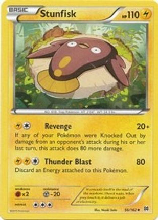 Stunfisk 056/162  - Reverse Holofoil XY  BREAKthrough - Uncommon