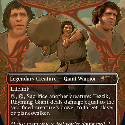 Brion Stoutarm (SLD-1450) - Secret Lair Drop / Fezzik, Rhyming Giant (Borderless) Foil
