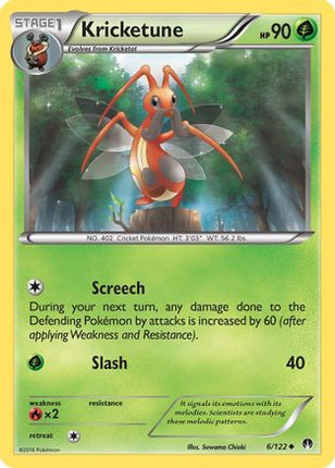 Kricketune 006/122  - Reverse Holofoil XY  BREAKpoint - Uncommon