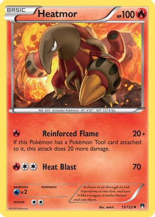 Heatmor 015/122  - Reverse Holofoil XY  BREAKpoint - Uncommon