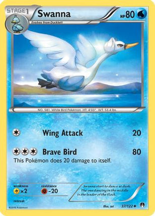 Swanna 037/122  XY  BREAKpoint - Uncommon