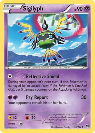 Sigilyph 055/122  - Reverse Holofoil XY  BREAKpoint - Uncommon