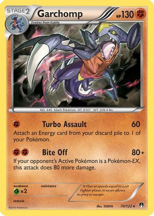Garchomp 070/122  - Reverse Holofoil XY  BREAKpoint - Holo Rare