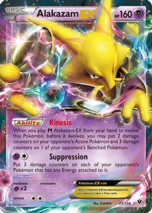 Alakazam EX 025/124  - Holofoil XY  Fates Collide - Ultra Rare
