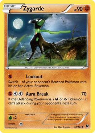 Zygarde (52) 052/124  XY  Fates Collide - Uncommon