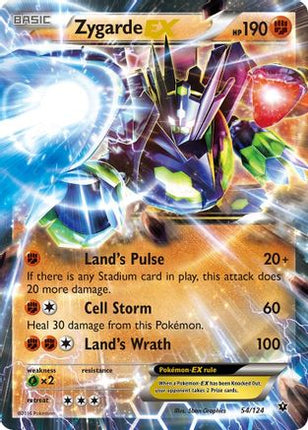 Zygarde EX 054/124  - Holofoil XY  Fates Collide - Ultra Rare