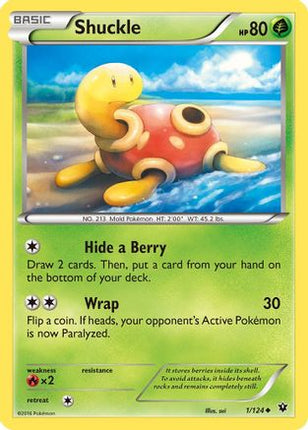 Shuckle 001/124  XY  Fates Collide - Uncommon