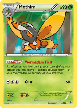 Mothim/124  XY  Fates Collide - Rare