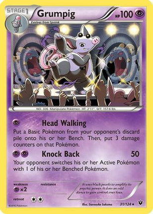 Grumpig 031/124  XY  Fates Collide - Rare