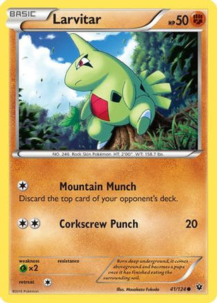 Larvitar (41) 041/124  - Reverse Holofoil XY  Fates Collide - Common