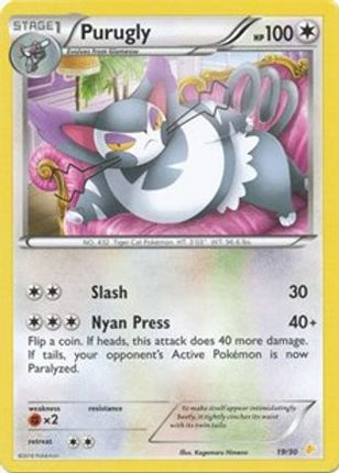 Purugly (19)/30  XY Trainer Kit Pikachu Libre & Suicune - Common