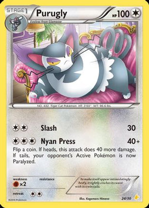 Purugly (24)/30  XY Trainer Kit Pikachu Libre & Suicune - Common