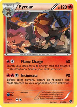 Pyroar/114  - Reverse Holofoil XY  Steam Siege - Rare