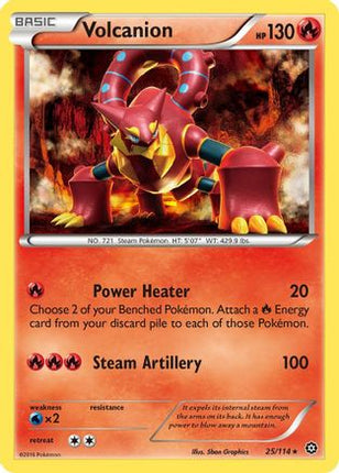Volcanion 025/114  - Reverse Holofoil XY  Steam Siege - Rare