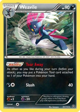Weavile 061/114  XY  Steam Siege - Rare