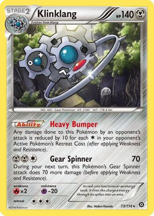 Klinklang 073/114  - Holofoil XY  Steam Siege - Holo Rare