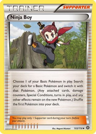 Ninja Boy 103/114  - Reverse Holofoil XY  Steam Siege - Uncommon
