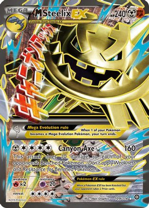 M Steelix EX (Full Art) 109/114  - Holofoil XY  Steam Siege - Ultra Rare