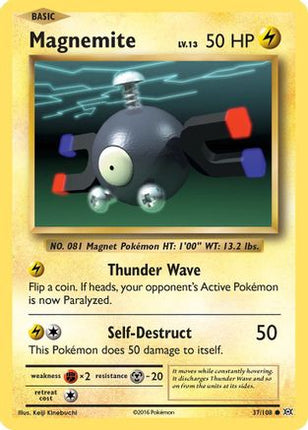 Magnemite 037/108  - Reverse Holofoil XY  Evolutions - Common