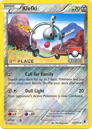 Klefki - 66/119 (Pokemon League) [3rd Place]/119  - Reverse Holofoil League & Championship Cards - Promo