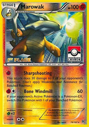 Marowak 078/162  - Reverse Holofoil League & Championship Cards - Promo
