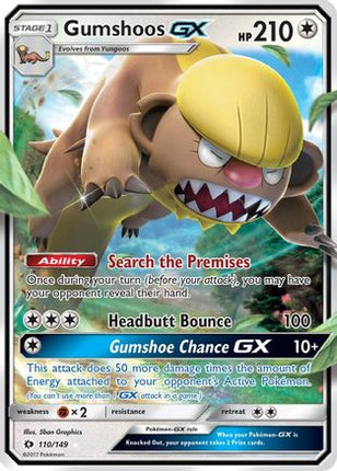 Gumshoos GX 110/149  - Holofoil SM Base Set - Ultra Rare