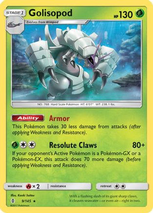 Golisopod/145  - Reverse Holofoil SM  Guardians Rising - Holo Rare