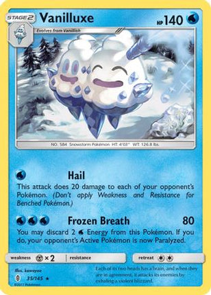 Vanilluxe/145  SM  Guardians Rising - Rare