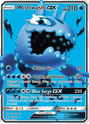 Wishiwashi GX (Full Art) 133  - Holofoil SM  Guardians Rising - Ultra Rare