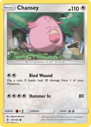 Chansey 101/145  SM  Guardians Rising - Common