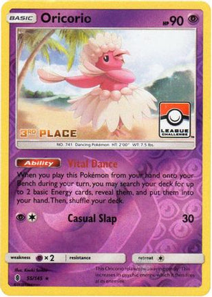 Oricorio - 55/145 (League Challenge) [3rd Place]/145  - Reverse Holofoil League & Championship Cards - Promo